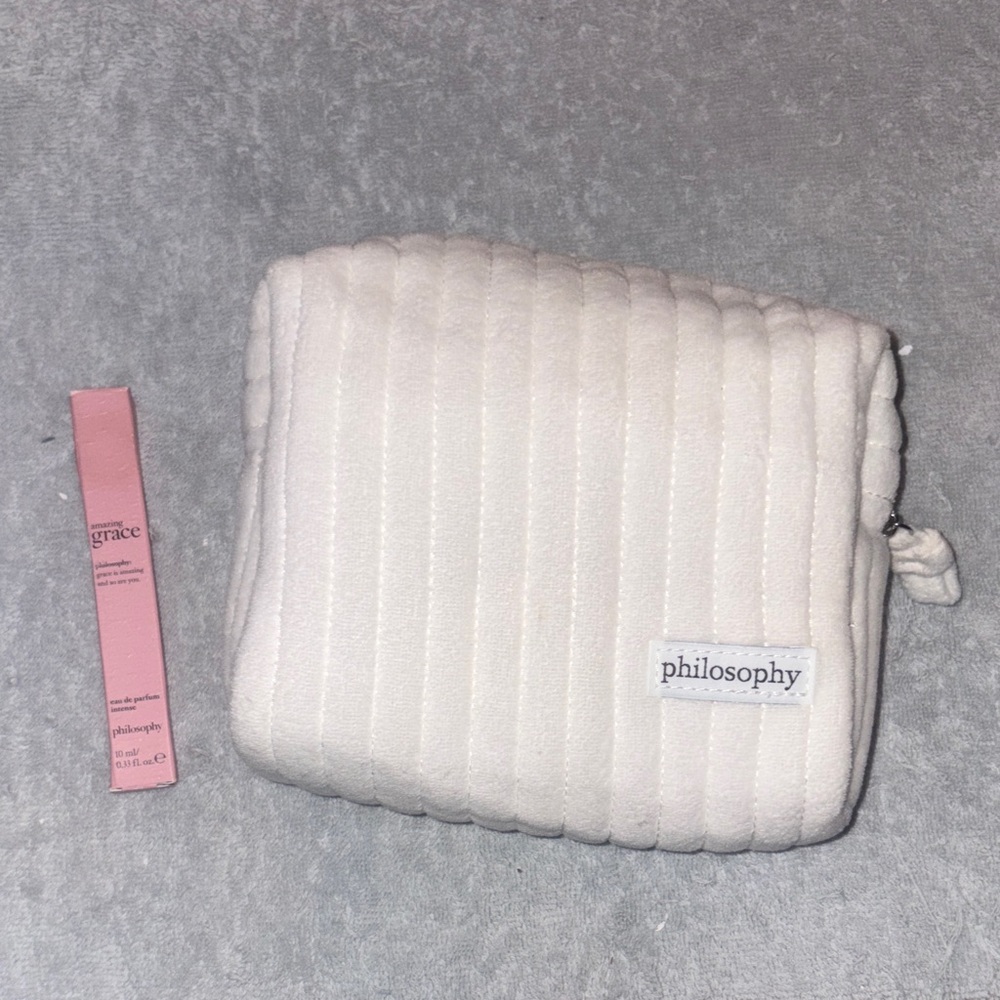 Philosophy Quilted White Bag with Amazing Grace Fragrance